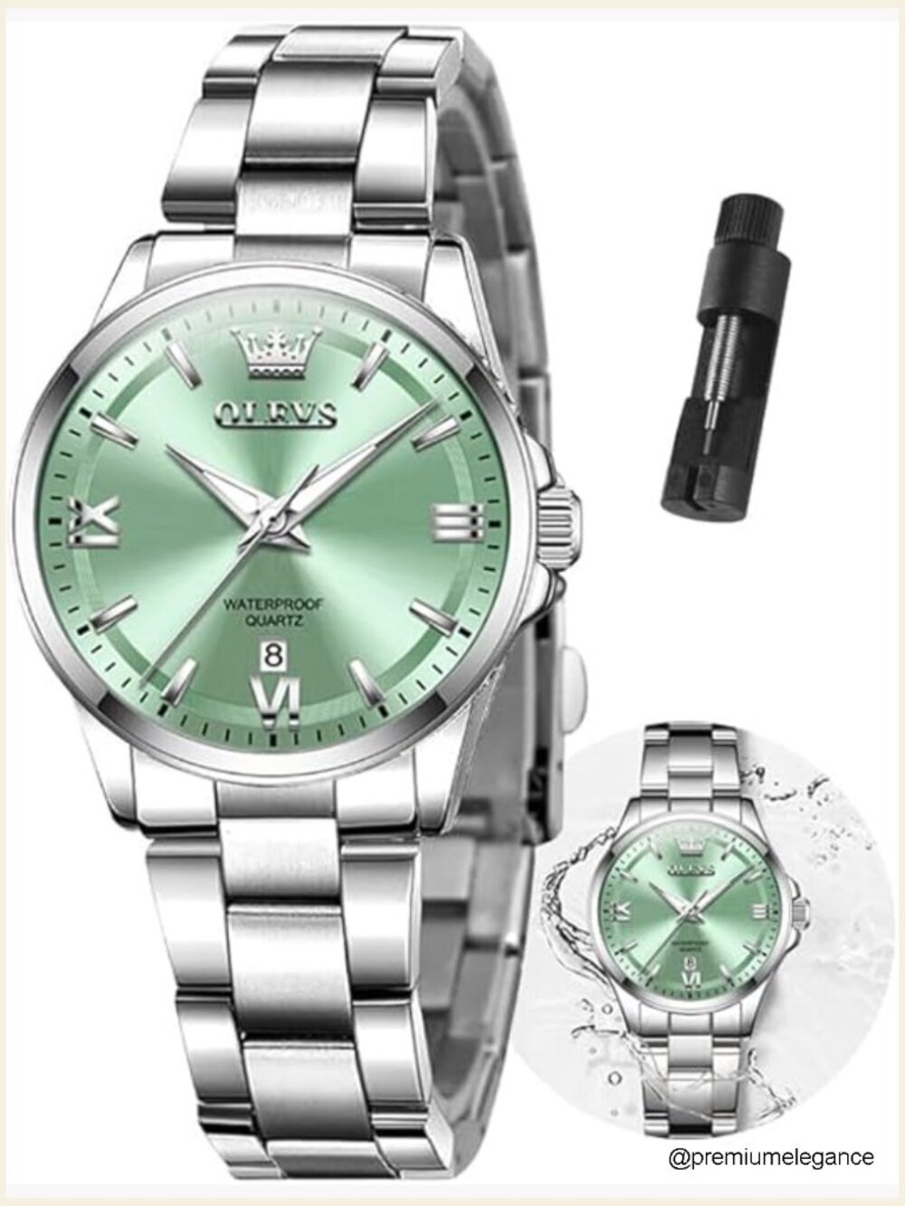 Women's Dress Watch Analog Quartz Stainless Steel Stretch Band Waterproof